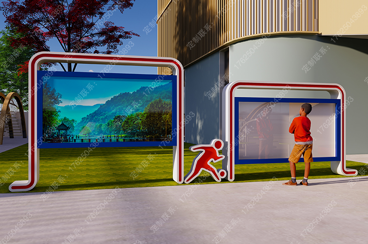 學(xué)?？ㄍㄟ\(yùn)動(dòng)宣傳欄長(zhǎng)廊